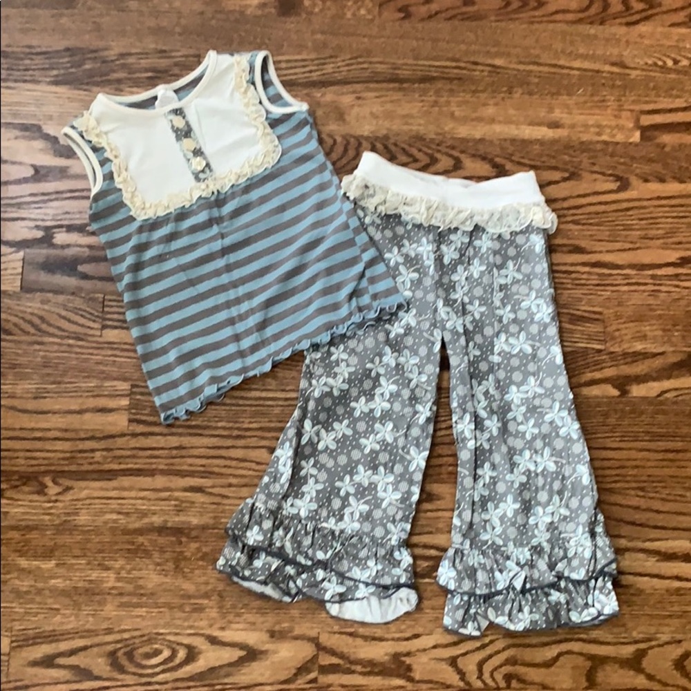 Persnickety tank and cropped ruffles set Size 7